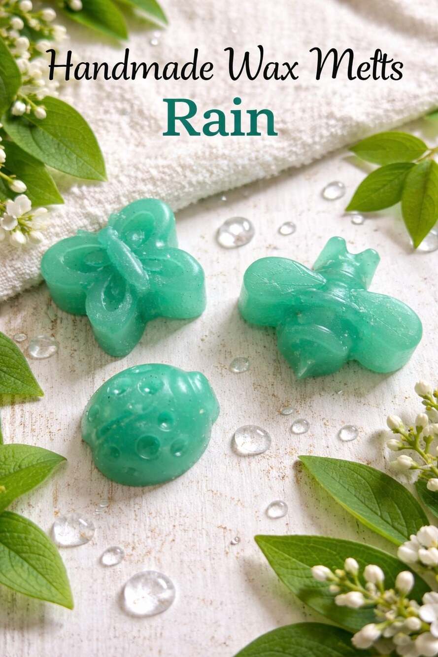Handmade Rain Scented Wax Melts - Butterfly, Bee, and Ladybug Shapes 12 for $1 - Picture 1 of 1